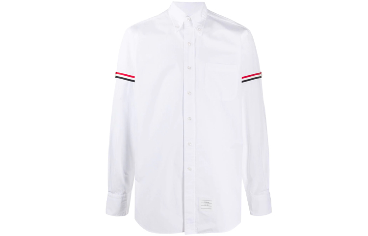 Thom Browne White Button-Down Shirt with Arm Bands MWL150E-00906-114 圖 2