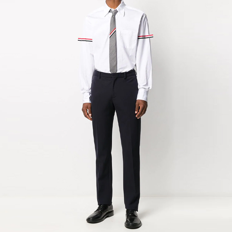 Thom Browne White Button-Down Shirt with Arm Bands MWL150E-00906-114 圖 3