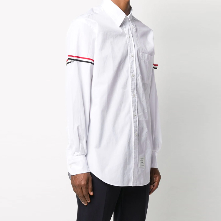 Thom Browne White Button-Down Shirt with Arm Bands MWL150E-00906-114 圖 4