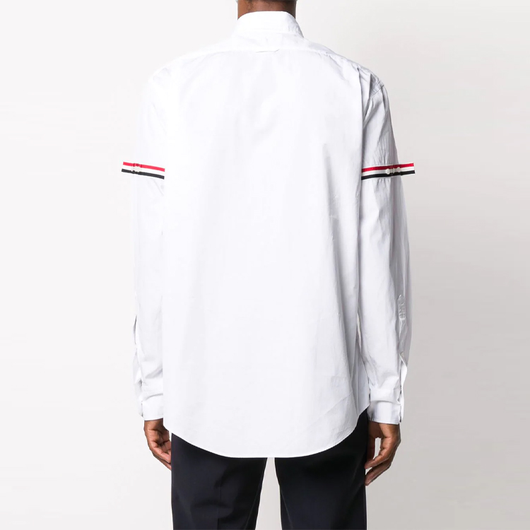 Thom Browne White Button-Down Shirt with Arm Bands MWL150E-00906-114 圖 5