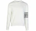 Buy 톰 브라운 화이트 클래식 4-스트라이프 풀오버 니트 스웨터 MKA202A-00219-100