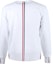 Buy Sudadera Blanca Thom Browne con Cuello Redondo y 3 Rayas en la Espalda. MJT085A-03377-100