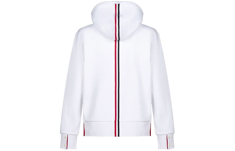 Thom Browne White Hoodie Jacket with Back Stripe - Athletic Style MJT153A-03377-100 圖 3