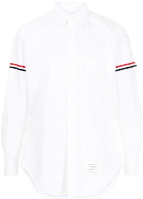 Camisa Blanca Thom Browne Manga Larga con Detalle de Rayas. MWL150E-06177-100 Order Camisa Blanca Thom Browne Manga Larga con Detalle de Rayas. MWL150E-06177-100