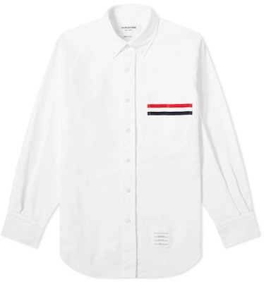 톰 브라운 화이트 로고 긴팔 캐주얼 셔츠 MWL288A-00139-100 Order 톰 브라운 화이트 로고 긴팔 캐주얼 셔츠 MWL288A-00139-100