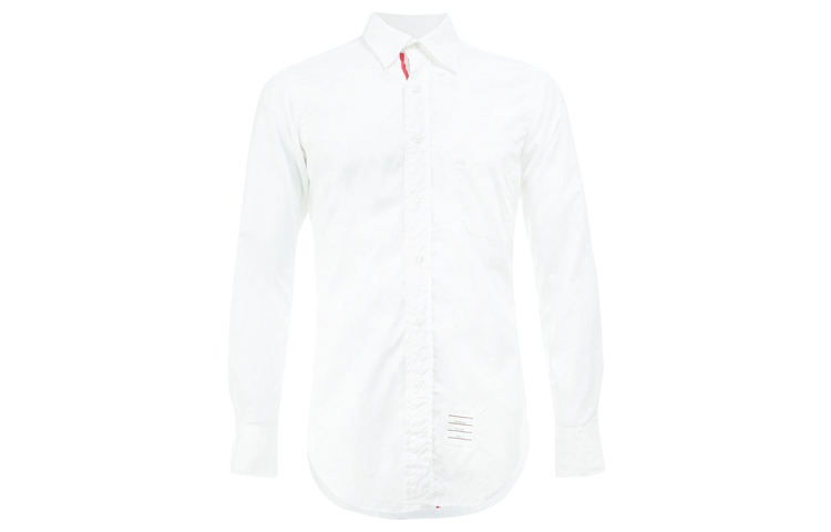 Order Thom Browne 白色長袖純棉襯衫 MWL218A-02571-100