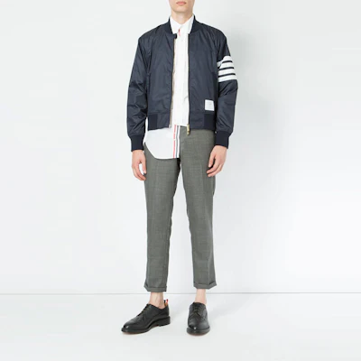 Thom Browne 白色长袖纯棉衬衫 MWL218A-02571-100 Lookbook Thom Browne 白色长袖纯棉衬衫 MWL218A-02571-100