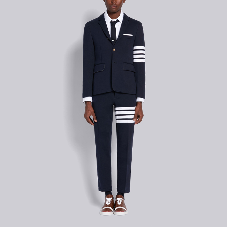 THOM BROWNE White Long Sleeve Piqué Shirt with Satin Label MWL272A-00050-100 圖 4