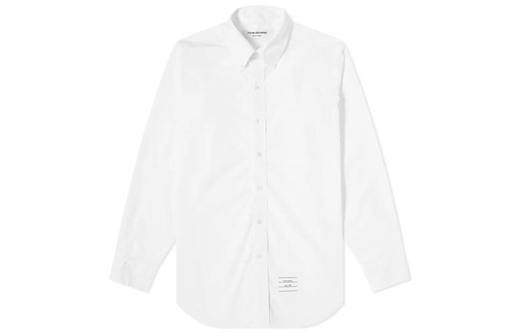 Thom Browne White Silk-Cuff Cotton Shirt Long Sleeve MWL010E-00906-114 圖 2