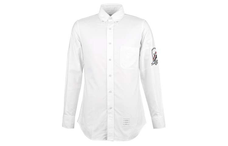 THOM BROWNE White Sleeve Stripe Shirt MWL220E-02581-100 圖 2