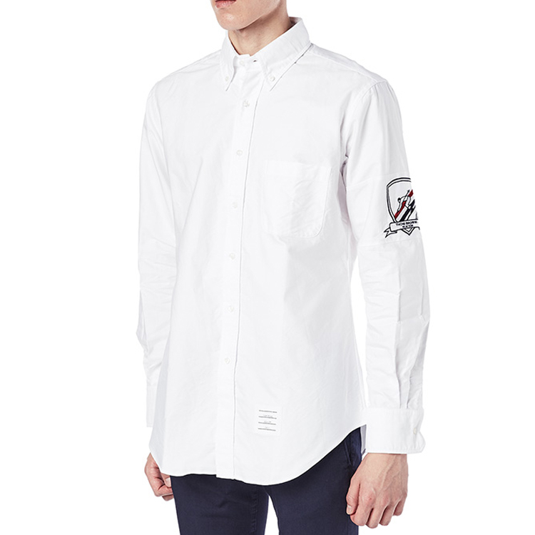 THOM BROWNE White Sleeve Stripe Shirt MWL220E-02581-100 圖 5