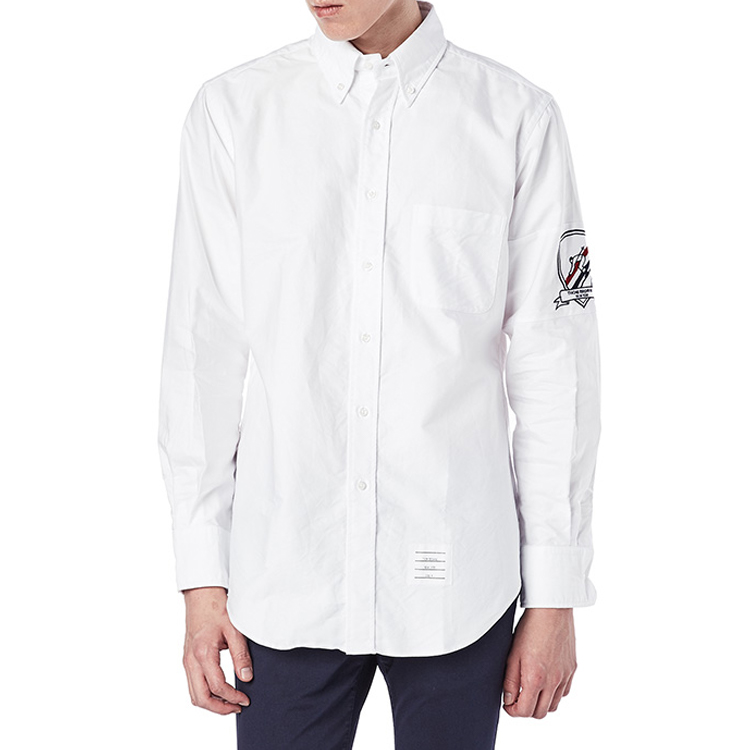 THOM BROWNE White Sleeve Stripe Shirt MWL220E-02581-100 圖 6