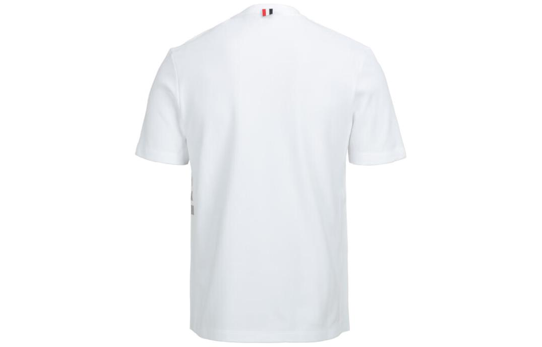 Lookbook Thom Browne 白色側條紋圓領T恤 MJS123A-00050-100