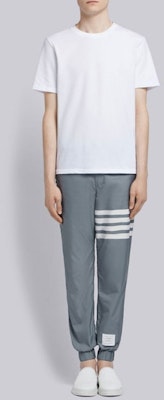 Thom Browne 白色側條紋圓領T恤 MJS123A-00050-100 Sizing Thom Browne 白色側條紋圓領T恤 MJS123A-00050-100