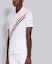Details for Thom Browne 白色條紋印花短袖POLO衫 MJP121A-00050-100