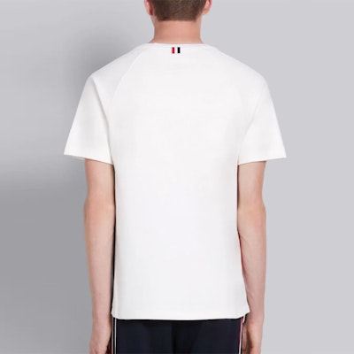 THOM BROWNE 白色側條紋短袖T恤 MJS114A-06168-100 Details for THOM BROWNE 白色側條紋短袖T恤 MJS114A-06168-100