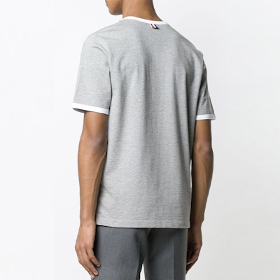 톰브라운 화이트 트림 크루넥 반팔 티셔츠 MJS083A-00042-055 Purchase 톰브라운 화이트 트림 크루넥 반팔 티셔츠 MJS083A-00042-055