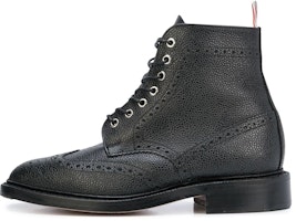 Thom Browne Wingtip Boot 'Pebble Grain Black' MFR016A00198001 Thom Browne Wingtip Boot 'Pebble Grain Black' MFR016A00198001