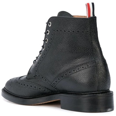 Thom Browne Wingtip Boot 'Pebble Grain Black' MFR016A00198001 Shop Thom Browne Wingtip Boot 'Pebble Grain Black' MFR016A00198001