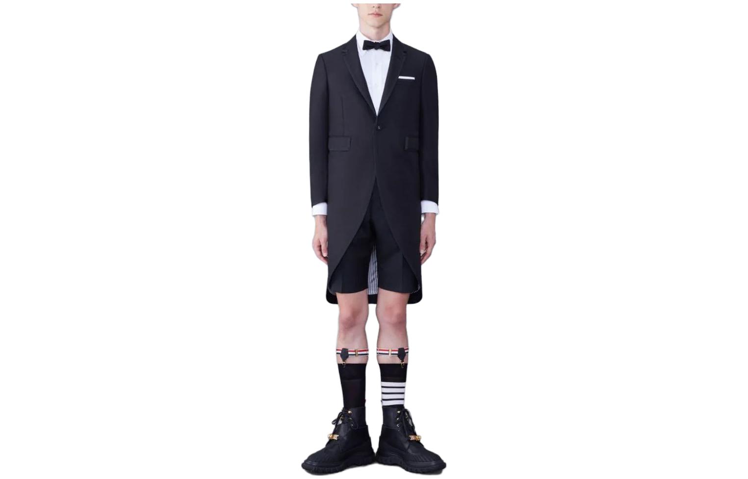 Thom Browne Wool Classic Tipping Jacket Black Single-Breasted Blazer MJC391B-00170-001