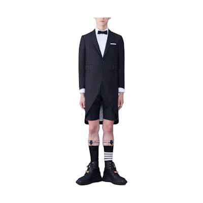 Thom Browne Wool Classic Tipping Jacket Black Single-Breasted Blazer MJC391B-00170-001