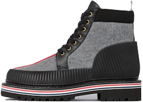 Thom Browne Wool Short Boot 'Mid Grey Stripe' MFB188A07548035 Thom Browne Wool Short Boot 'Mid Grey Stripe' MFB188A07548035