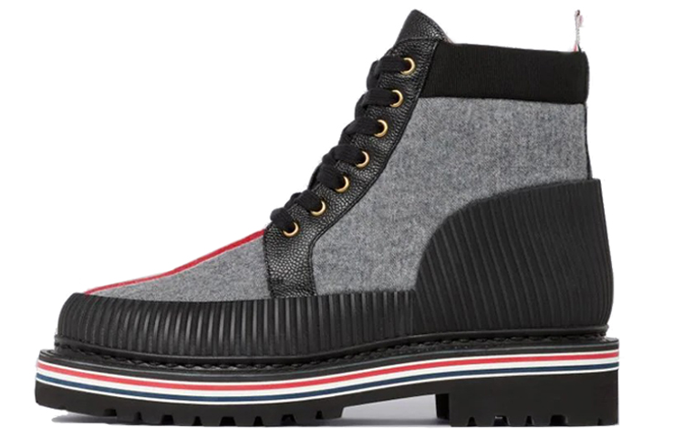 Thom Browne Wool Short Boot 'Mid Grey Stripe' MFB188A07548035
