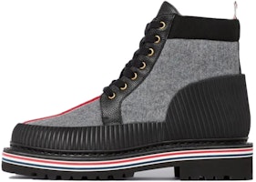 Thom Browne Wool Short Boot 'Mid Grey Stripe' MFB188A07548035 Thom Browne Wool Short Boot 'Mid Grey Stripe' MFB188A07548035