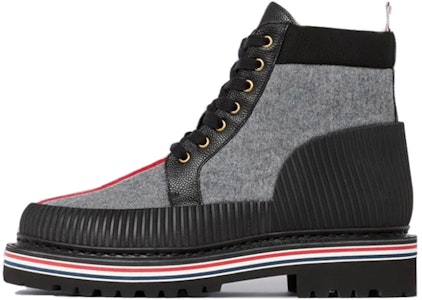 トムブラウン ウールショートブーツ「ミッドグレーストライプ」 MFB188A07548035 Buy トムブラウン ウールショートブーツ「ミッドグレーストライプ」 MFB188A07548035