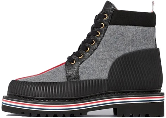 Thom Browne Wool Short Boot 'Mid Grey Stripe' MFB188A07548035 Buy Thom Browne Wool Short Boot 'Mid Grey Stripe' MFB188A07548035