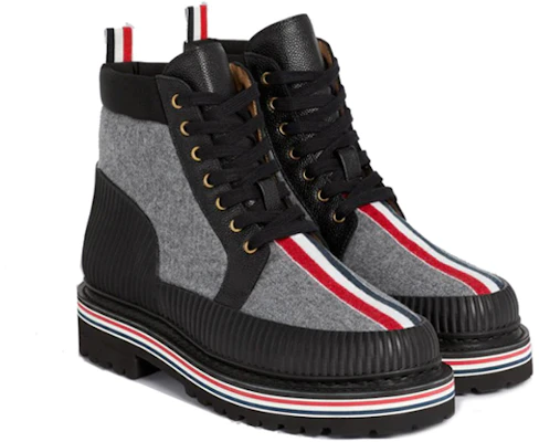Stivale Corto in Lana Thom Browne ''Grigio Medio a Strisce'' MFB188A07548035 Order Stivale Corto in Lana Thom Browne ''Grigio Medio a Strisce'' MFB188A07548035