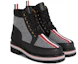 Order Stivale Corto in Lana Thom Browne ''Grigio Medio a Strisce'' MFB188A07548035