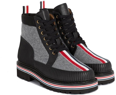 Thom Browne 羊毛短靴 '中灰条纹' MFB188A07548035 Order Thom Browne 羊毛短靴 '中灰条纹' MFB188A07548035