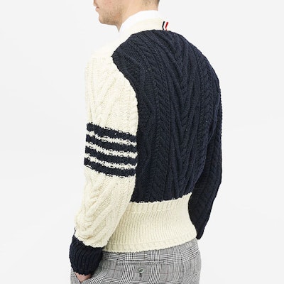 톰 브라운 울 브이넥 가디건 스웨터 멀티컬러 MKC289F-00278-996 Shop 톰 브라운 울 브이넥 가디건 스웨터 멀티컬러 MKC289F-00278-996