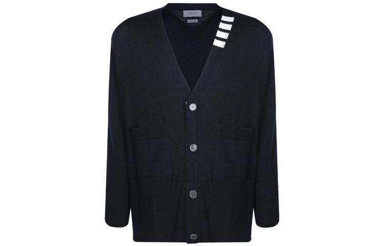 Thom Browne Wool V-Neck Sweater Navy Blue MKC335A-Y1002-415 圖 2