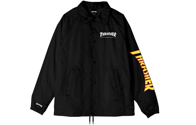 Thrasher Arm Flame Coach Jacket Japan Edition Unisex BLACK TH0518-CJ02BLK