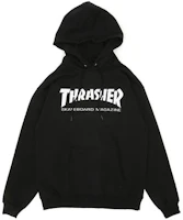 Thrasher Basic Letter Print Fleece Hoodie Unisex Black (US Version) 113103-BK Thrasher Basic Letter Print Fleece Hoodie Unisex Black (US Version) 113103-BK