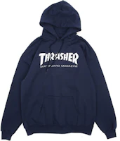Thrasher Basic Logo Hoodie Navy Unisex US Edition. 113103/NY Thrasher Basic Logo Hoodie Navy Unisex US Edition. 113103/NY