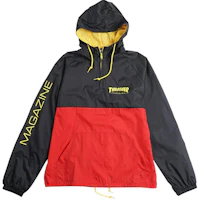 Thrasher Colorblock Jacket Black Red Unisex US Version TRA-FW18-008 Thrasher Colorblock Jacket Black Red Unisex US Version TRA-FW18-008
