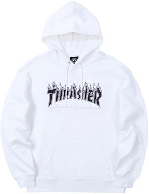 Thrasher Death Pink Flame Hoodie White Unisex Long Sleeve Pullover 145004 Buy Thrasher Death Pink Flame Hoodie White Unisex Long Sleeve Pullover 145004
