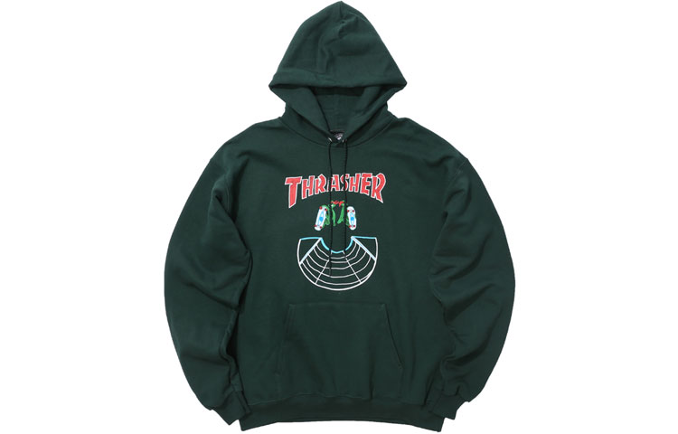 Thrasher Doubles Hoodie Ninja Turtle Skate Print Fleece Unisex US Edition. 144695