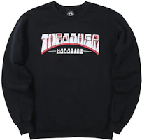 Thrasher Firm Logo Crewneck Sweatshirt Unisex Black THRAMW005 Thrasher Firm Logo Crewneck Sweatshirt Unisex Black THRAMW005