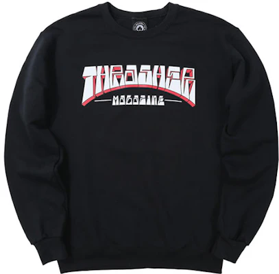 스래셔 펌 로고 크루넥 스웨트셔츠 유니섹스 블랙 THRAMW005 Buy 스래셔 펌 로고 크루넥 스웨트셔츠 유니섹스 블랙 THRAMW005