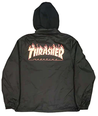 Thrasher 火焰連帽外套 日本限定 黑色 男女通用 TRA-FW18-005 Buy Thrasher 火焰連帽外套 日本限定 黑色 男女通用 TRA-FW18-005