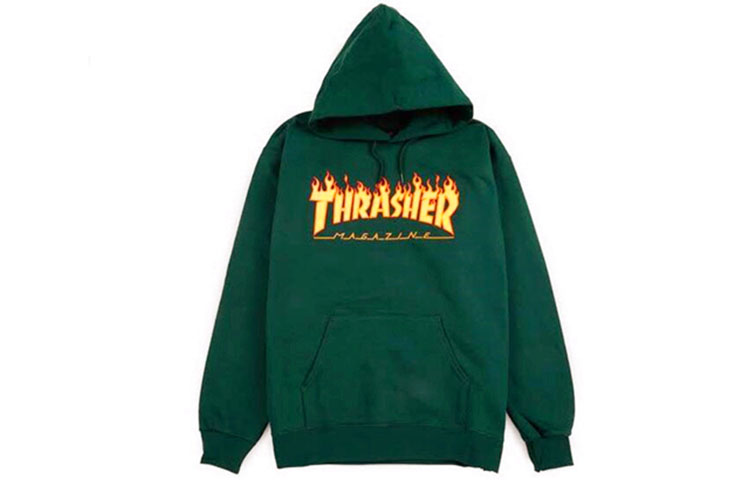 Thrasher Flame Hoodie Green - Unisex US Edition. 144464
