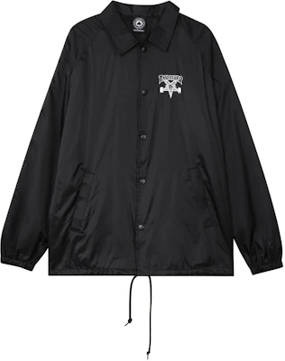 트래셔 플레임 로고 코치 재킷 유니섹스 블랙 (미국판). 144636 BLACK Buy 트래셔 플레임 로고 코치 재킷 유니섹스 블랙 (미국판). 144636 BLACK
