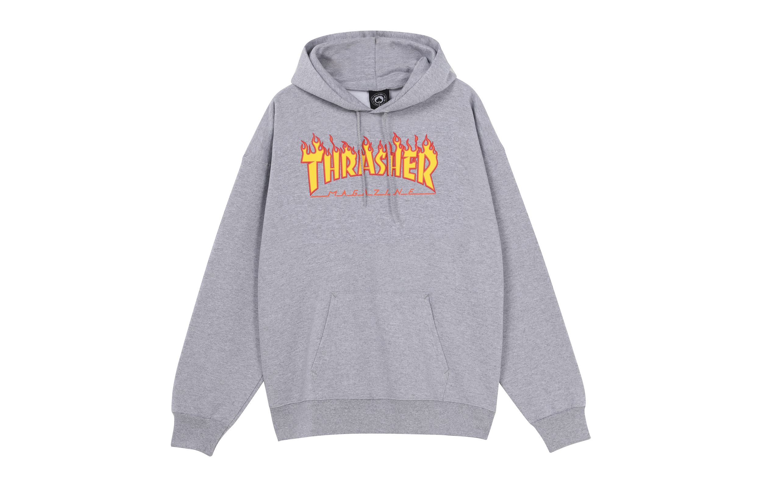 Thrasher Flame Logo Fleece Hoodie Unisex - Grey RN#15763