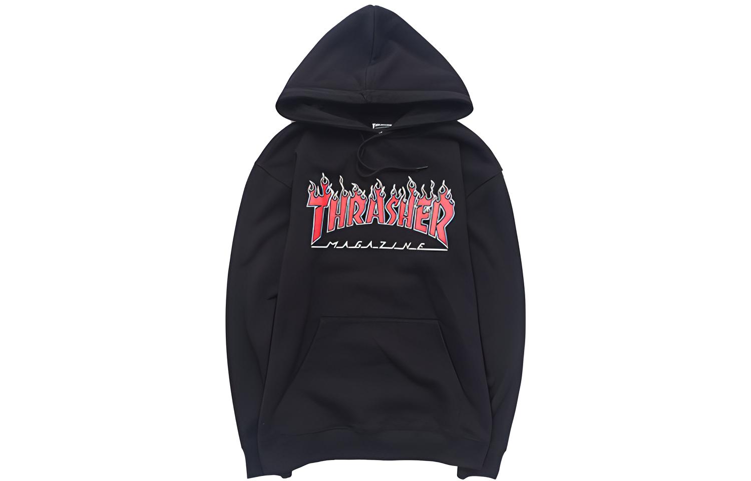 Thrasher Flame Logo Hoodie Black Japan Edition Unisex TH03005-BRE