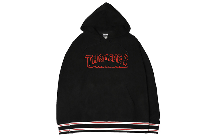 Thrasher Flame Logo Hoodie Japanese Edition Unisex Black. TH0319-PO01BLK