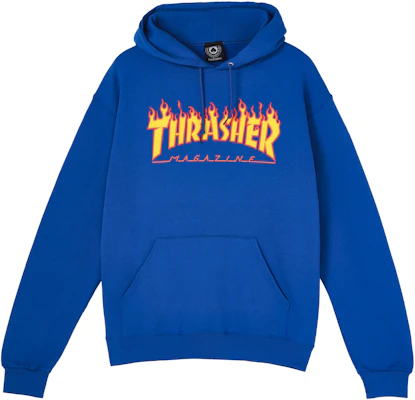 Thrasher 火焰標誌連帽衫 皇家藍 經典款 男女適用 羊毛衫。 144839 Buy Thrasher 火焰標誌連帽衫 皇家藍 經典款 男女適用 羊毛衫。 144839